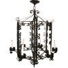 Forged Iron Lantern Chandeliers (Photo 3 of 15)