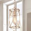 Brushed Champagne Lantern Chandeliers (Photo 4 of 15)