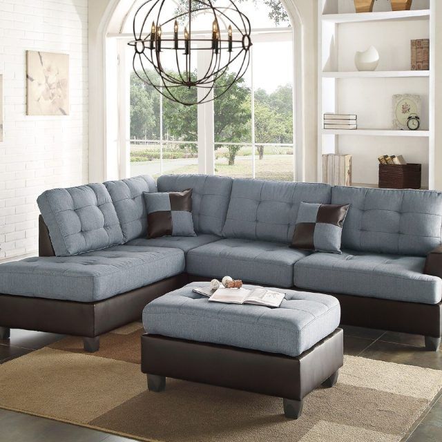 The Best 4pc Crowningshield Contemporary Chaise Sectional Sofas