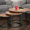 Acacia Dining Tables With Black Rocket-Legs (Photo 17 of 25)