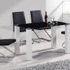 Round Black Glass Dining Tables And 4 Chairs (Photo 2 of 25)