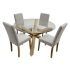 Glass and Oak Dining Tables and Chairs