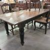 Distressed Walnut And Black Finish Wood Modern Country Dining Tables (Photo 5 of 25)