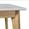Rustic Mid-Century Modern 6-Seating Dining Tables In White And Natural Wood (Photo 11 of 25)