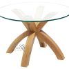 Round Glass And Oak Dining Tables (Photo 5 of 25)