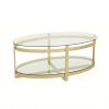 Tempered Glass Oval Side Tables (Photo 8 of 15)