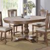 Rustic Brown Lorraine Pedestal Extending Dining Tables (Photo 14 of 25)