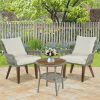 Woven Rope Outdoor 3-Piece Conversation Set (Photo 12 of 15)