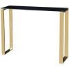 Square Black And Brushed Gold Console Tables (Photo 1 of 15)