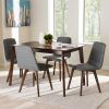 Caden 5 Piece Round Dining Sets With Upholstered Side Chairs (Photo 9 of 25)