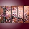 Cherry Blossom Oil Painting Modern Abstract Wall Art (Photo 7 of 15)