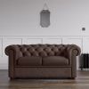 Faux Leather Sofas In Chocolate Brown (Photo 4 of 15)