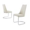 Cream Faux Leather Dining Chairs (Photo 6 of 25)