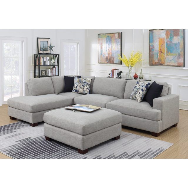 The Best 2pc Burland Contemporary Chaise Sectional Sofas