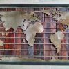 Framed World Map Wall Art (Photo 3 of 15)