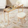 Geometric Glass Top Gold Console Tables (Photo 3 of 15)