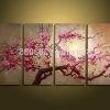 Cherry Blossom Oil Painting Modern Abstract Wall Art (Photo 2 of 15)
