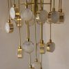 Brass And Glass Chandelier (Photo 9 of 15)