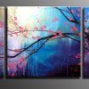 Cherry Blossom Oil Painting Modern Abstract Wall Art (Photo 5 of 15)