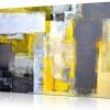 Yellow And Grey Abstract Wall Art (Photo 1 of 15)