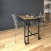 Ina Pewter 60 Inch Counter Tables With Frosted Glass (Photo 4 of 25)