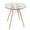 Eames Style Dining Tables With Chromed Leg And Tempered Glass Top (Photo 20 of 25)