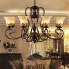 Rustic Black 28-Inch Four-Light Chandeliers (Photo 14 of 15)