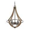 Rustic Black 28-Inch Four-Light Chandeliers (Photo 12 of 15)