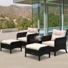 Side Table Iron Frame Patio Furniture Set (Photo 10 of 15)