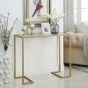 Geometric Glass Top Gold Console Tables (Photo 1 of 15)