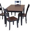 Adan 5 Piece Solid Wood Dining Sets (Set Of 5) (Photo 5 of 25)