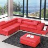 Red Leather Sectional Sofas With Ottoman (Photo 14 of 15)
