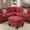 Red Leather Sectional Sofas With Ottoman (Photo 6 of 15)