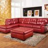 Red Faux Leather Sectionals (Photo 4 of 15)