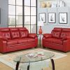 Red Leather Couches And Loveseats (Photo 4 of 15)
