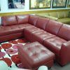 Red Leather Sectional Sofas With Ottoman (Photo 10 of 15)