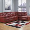 Red Leather Sectional Sofas With Ottoman (Photo 15 of 15)