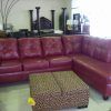 Red Leather Sectional Sofas With Ottoman (Photo 8 of 15)