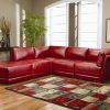 Red Leather Sectionals With Ottoman (Photo 15 of 15)