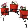 Red Plant Stands (Photo 5 of 15)