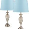 Glass Satin Nickel Standing Lamps (Photo 10 of 15)