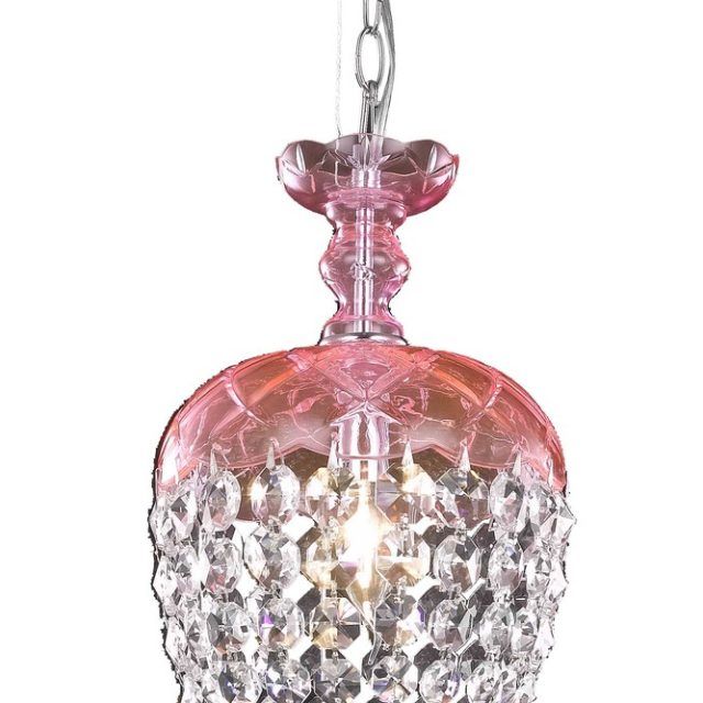 15 Ideas of Pink Royal Cut Crystals Chandeliers