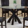 Round Black Glass Dining Tables And 4 Chairs (Photo 15 of 25)
