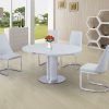 Round White Extendable Dining Tables (Photo 13 of 25)