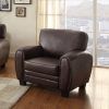 3Pc Bonded Leather Upholstered Wooden Sectional Sofas Brown (Photo 2 of 25)