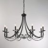 Rustic Black 28-Inch Four-Light Chandeliers (Photo 5 of 15)