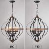 Rustic Black 28-Inch Four-Light Chandeliers (Photo 3 of 15)