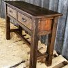 Rustic Walnut Wood Console Tables (Photo 4 of 15)