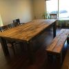 Distressed Walnut And Black Finish Wood Modern Country Dining Tables (Photo 11 of 25)