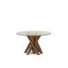 Rustic Mid-Century Modern 6-Seating Dining Tables In White And Natural Wood (Photo 16 of 25)